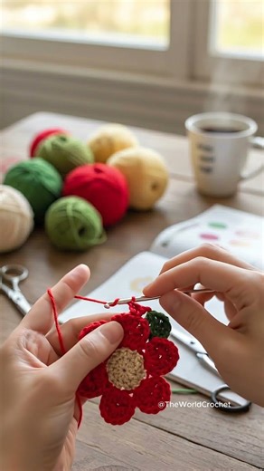 How to Crochet a Simple 3D Flower 🌸Following a new pattern today to create these layered floral