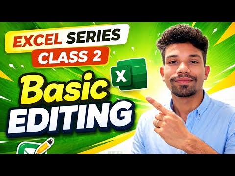 Microsoft Excel Class 2 - Basic Editing: Active Cell,Enter Data & Save(Beginner Tutorial) Sambalpuri