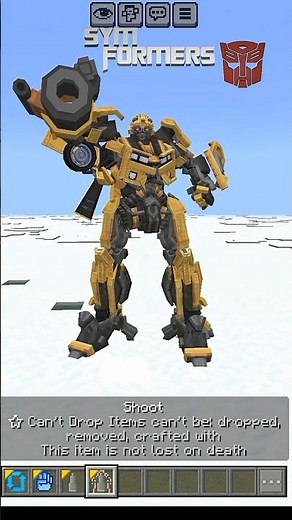 Symformers optimus prime, megatron, bumblebee add-on Minecraft pe #addon #minecraft