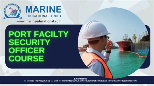 Marine EducationalTrust on Instagram: "Port Facility Security Officer (PFSO) Course 🔐 Become a Certified Port Facility Security Officer (PFSO) Enhance your expertise in port security operations and compliance with the ISPS Code. 🚢 Strengthen Port & Terminal Security Learn to assess risks, implement security plans, and manage security threats in port facilities. 📋 ISPS Code–Compliant Training Gain in-depth knowledge of international maritime security regulations and best security practices. 👮