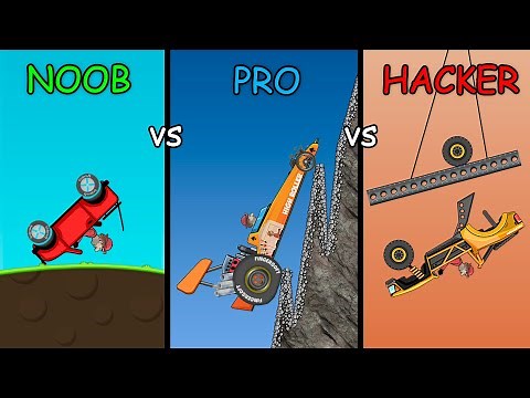 Hill Climb Racing - NOOB vs PRO vs HACKER