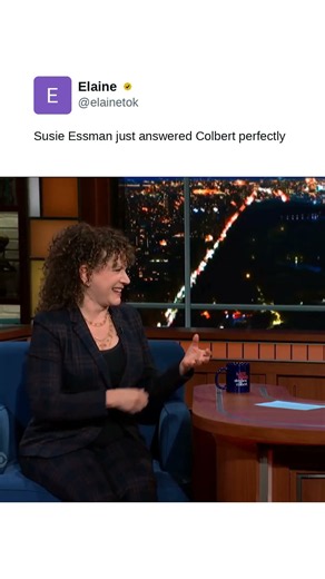 Susie Essman just answered Colbert perfectly