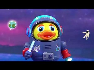 Dancing Space Duck Toy Battery Operated Toy Figure with Lights and Sounds, Space Elements Designed