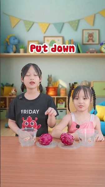 Kids learning basic English phrasal verbs: Take off, Take out #binggoleaders #shorts #education