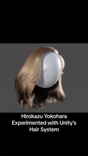 Hirokazu Yokohara has experimented with Unity's hair simulation system, utilizing it to set up a re