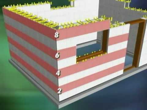 Rebar & 2nd Course - Quad-Lock Insulated Concrete Forms ICF