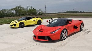 LaFerrari and 458 Challenge the Corvette Z06 in a Drag Race