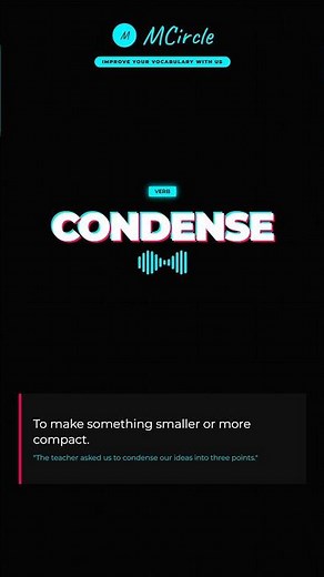 Learn English: What is Condense? | Vocabulary Shorts