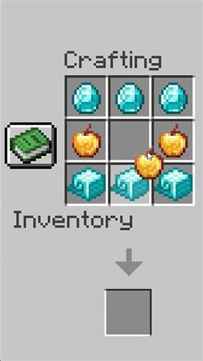 Crafting a DIAMOND APPLE in Minecraft! 💎🍎#mcpe