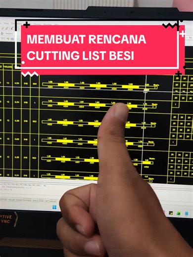 Membuat Rencana Cutting List Besi Menggunakan Excel EFFICUT