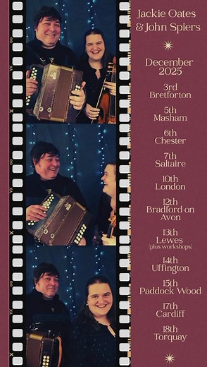 Not long now! It's beginning to feel a bit festive so why not add an evening of traditional seasonal music in the run up to Christmas with a ticket to one of our shows? Full listing and ticket links from johnspiers.co.uk/shows | John Spiers