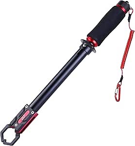 QKP Fish Grabber Fish Lip Gripper and Hold Fish with Tight Grip Largest Model Built-in Scale for Fly Fishing, Ice Fishing, Fishing Gear