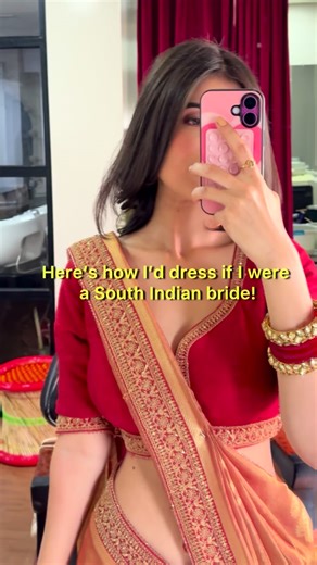 Karuna Choudhary on Instagram: "If I were a South Indian bride, this is how I’d love to dress up. Was so obsessed with this look, didn’t want to change it 🙈🙊 Saree: @poojasarees_bhilwara Jewellery: @charbhuja_bridal_collection Makeup: @touch_n_glow_saloon Shot by: @skrehan.__ . . . . . . . . . . . . . #southindianbride #bridetobe #indianbrides #southindian #templejewellery #indiansaree #indianattires"