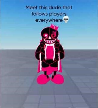 Valentina and Goner get followed by an annihilated version of Sans in Roblox🤣 (Roblox X Undertale)