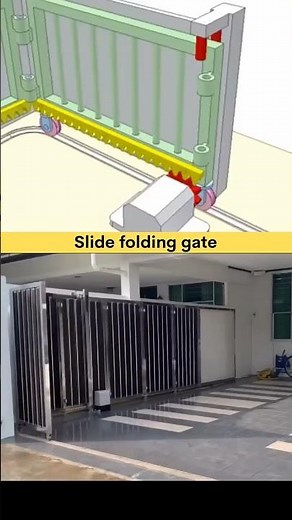 Folding sliding gate | compound wall turning sectional gate #trustautomation