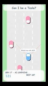 I Trained an AI to Drive with Genetic Algorithms. Generation 21 is Insane! 🧠