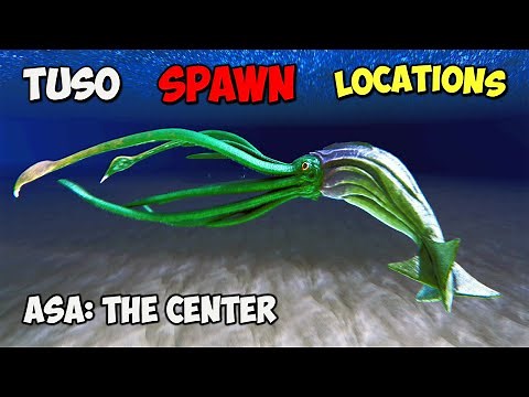 (ASA The Center) ALL Tusoteuthis & Mosasaurus Spawn Locations On ARK Survival Ascended