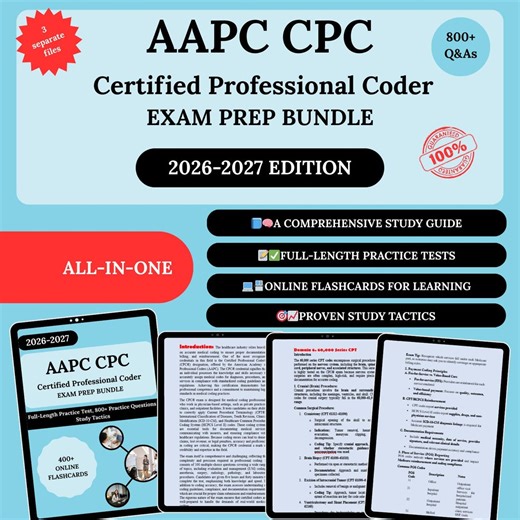 AAPC CPC Exam Prep Bundle 2026 | Cpc Exam Flashcards | Cpc Practice Exam | Aapc Cpc Question | Aapc Cpc Study Guide | Aapc Cpc Notes - Etsy