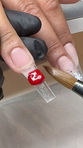 RED acrylic satisfying aplication #nailsoftheday #coloredacrylic #acrylicnails | Sarah's Nail Secrets