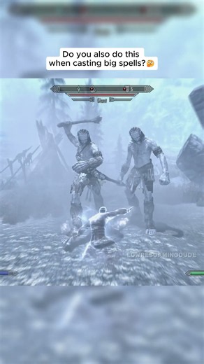 Do you also do this when casting big spells?