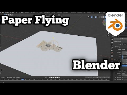 how to make animation of paper flying in air in blender.#blender3d