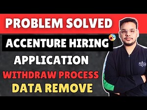 Accenture Problem Solved | Accenture Application Already Exist Accenture How to Withdraw Application