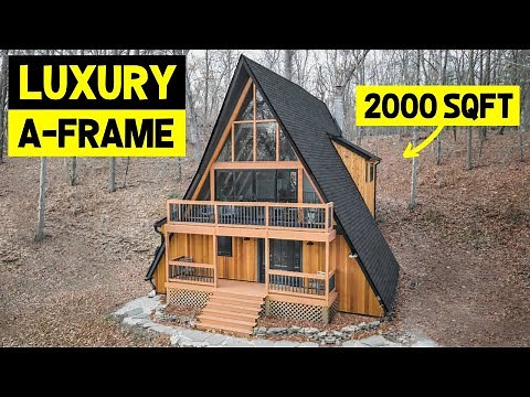 HUGE 3-STORY 2,000sqft LUXURY MODERN A-FRAME CABIN! (Full Airbnb Tour)