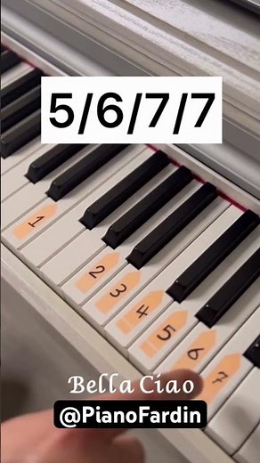 آموزش سریع پیانو: آهنگ بلا چاو 🎹🔥 | Bella Ciao Piano Tutorial #shorts