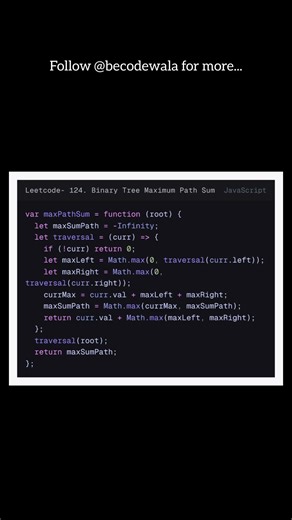 LeetCode 124 🚀 Hard Tree Problem Explained