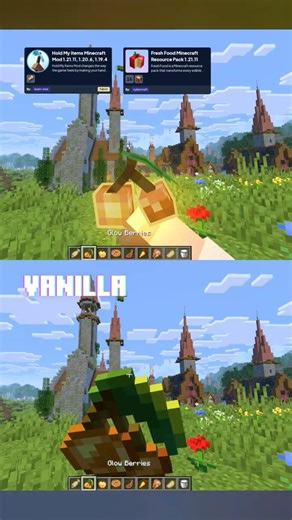 3D Food Animation Minecraft #minecraftresourcepack #minecraft #minecraftmods