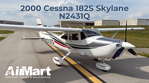 2000 Cessna 182S Skylane N2431Q This well-maintained aircraft features 2,450 hours since new on the airframe and only 103 hours since major overhaul (SMOH) on the Lycoming IO-540 engine, along with a 3-blade Hartzell prop also with 103 hours since overhaul. Avionics include dual Garmin GNS430W GPS/NAV/COMs, a Garmin GTX345 ADS-B transponder, and a Bendix-King KAP140 autopilot with GPSS and altitude hold. Additional features include electric pitch and rudder trim, LED lighting, USB charging ports