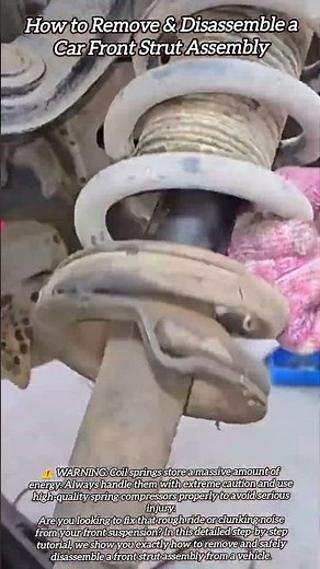 How to Remove & Disassemble a Car Front Strut Assembly #shorts #mechanic #automobile