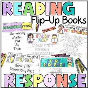 Reading Response Flip Book Templates for Any Book Fiction and Non Fiction