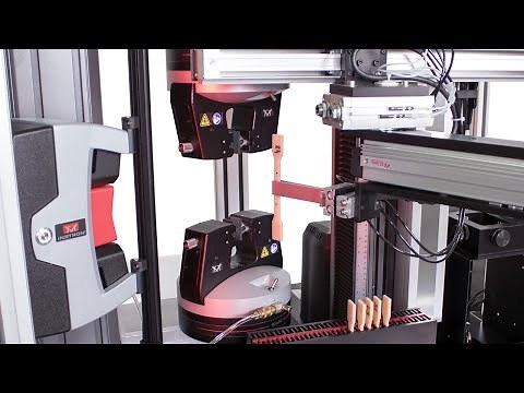Instron AT3 Automates Tensile/Flex Testing to ASTM D638, D790 & ISO 527, 178 (+ Video Extensometry)