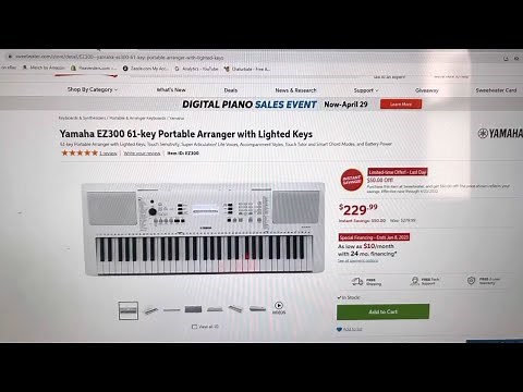 Unboxing Yamaha EZ300 61 Key Lighted Keyboard Video1 of Playlist