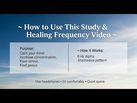 Study Vibes: Alpha Waves for Laser-Sharp Focus & Inner Peace:8–12 Hz Binaural Beats Meditation Music