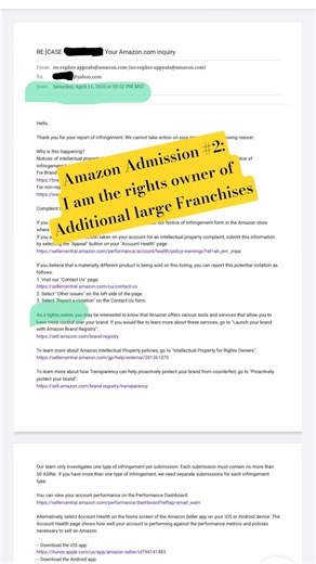 I am the rights owner: Amazon Admission #2