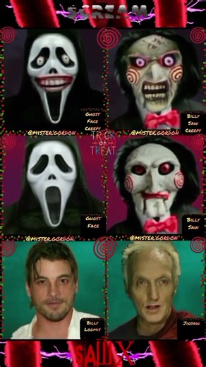 Scream Ghostface Creepy Vs Billy Jigsaw Creepy/TikTok Challenge Terror Humor. #shorts YouTube