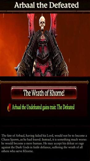 Arbaal Loses the Campaign Immediately if He Loses a Battle JUST ONCE in Campaign