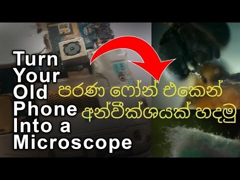 How to Make a Microscope at Home with a Phone Camera | ෆෝන් එකේ කැමරාවෙන් අන්වීක්ශයක් හදමු