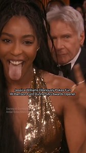 326K views · 4.3K reactions | If you missed the #SAGawards last night, Harrison Ford getting teased for munching on a cracker during his co-star Jessica Williams' speech may be the funniest moment of the night  | Access | Facebook