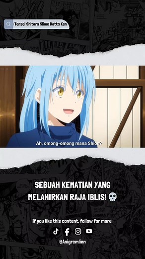 Di s2 episode 8, titik balik terbesar terjadi! Saat Rimuru melihat Shion tak bernadi, sesuatu dalam dirinya PECAH. Kesedihan mendalam berubah menjadi kemarahan tak terbendung! 💀 TRANSFORMASI MENGERIKAN: · Shion jadi korban, Rimuru berubah selamanya · Kelahiran Raja Iblis dari penderitaan terdalam · Sisi gelap Rimuru yang selama ini tersembunyi akhirnya terbuka · Awal era baru yang lebih gelap dan berbahaya! ⚡ INI BUKAN CUMA TENTANG KEMATIAN TAPI TENTANG KELAHIRAN SESUATU YANG LEBIH MENGERIKAN! 