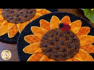 How to Make Sunflower Wooly Mug Rugs | A Shabby Fabrics Sewing Tutorial