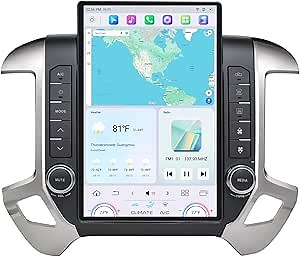 Cidava 13 Inch Qualcomm Android 11 Car Radio for Chevy Silverado and GMC Sierra 2014-2018, T-Style Car Stereo Head Unit Replacement with Wireless CarPlay/Android Auto, Fast Boot, Upgraded, 8+128GB