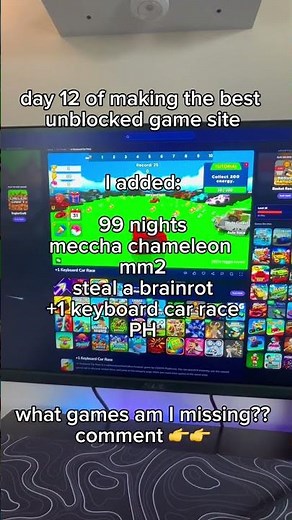 Day 12 of making the BEST unblocked games site! 👀 comment the games you want #Shorts #UnblockedGame