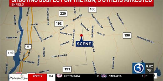 MAP: Enfield police seek MA shooting suspect