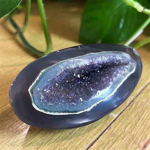 Druzy Amethyst Agate Cave: Crystal From Uruguay, Grounding Cleansing Stone - Etsy