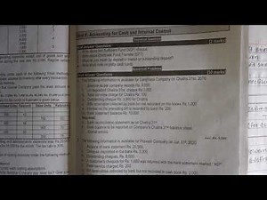 Bank reconciliation statement // Accounting for cash and internal control // part-1 // bbs 1st year#