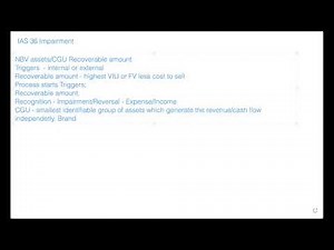 Impairment - IAS 36 - ACCA Financial Reporting (FR)