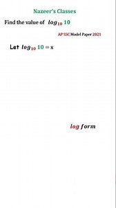 Find the logarithm of 10 to the base 10